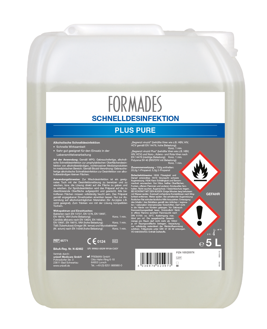 FORMADES Plus Pur Schnelldesinfektion - 5 l