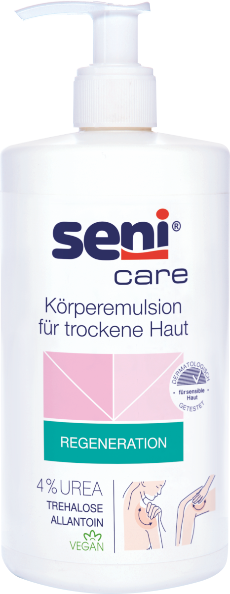 Seni Care Körperemulsion für trockene Haut mit 4% Urea, 500 ml