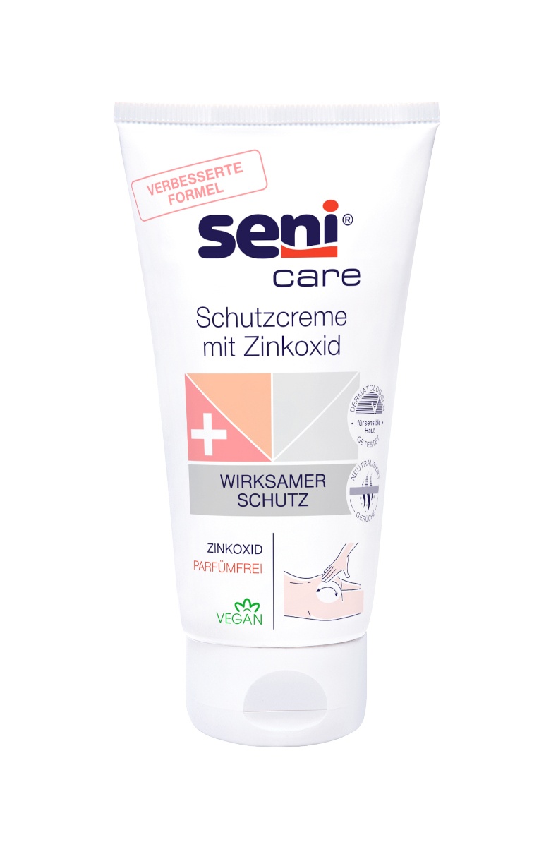 Seni Care Schutzcreme mit Zinkoxid mit verbesserter Formel, 150 ml